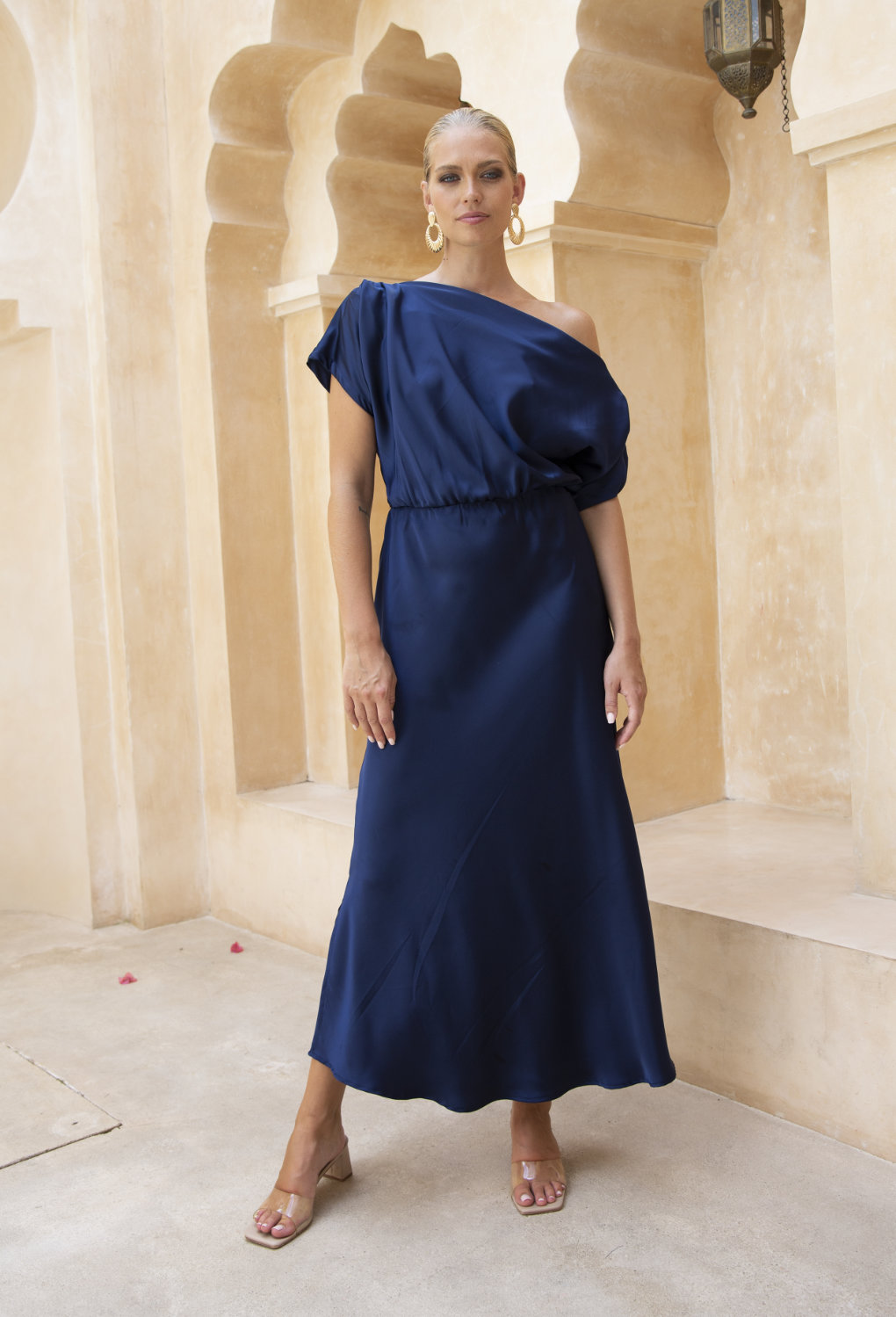 larisa maxi dress Larisa Maxi Dress 22 / Navy Satin / Satin